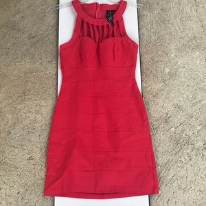 Trixxi red orange dress, size 3